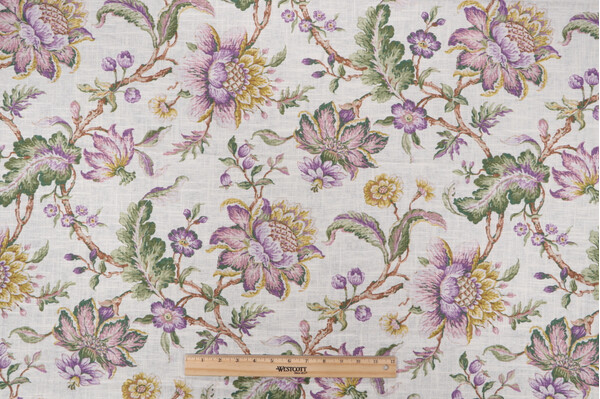 Click for 0.75 Yards Covington Sturbridge Printed Linen Blend Drapery Fabric in 400-Wisteria Covington Sturbridge Printed Linen Blend Drapery Fabric in 400-Wisteria
