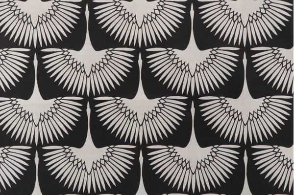 Genevieve Gorder Flock Printed Polyester Outdoor Fabric in Midnight