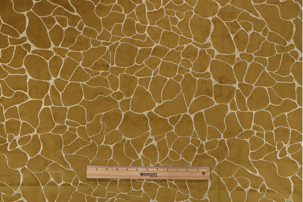 Covington Dare Embroidered Velveteen Decorator Fabric in 89-Sulfer