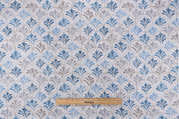 Magnolia Home Countess Printed Cotton Drapery Fabric in Delft