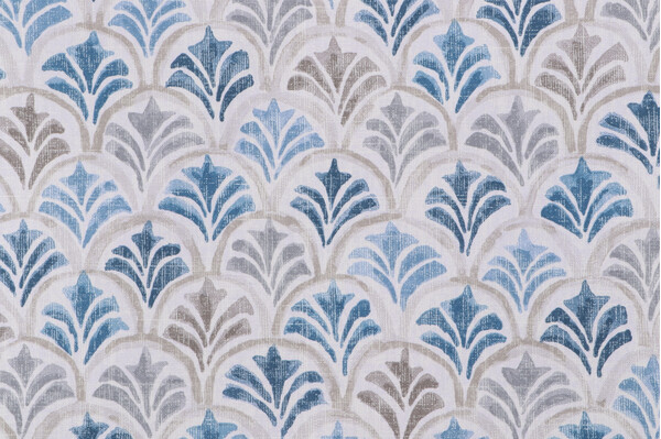 Magnolia Home Countess Printed Cotton Drapery Fabric in Delft