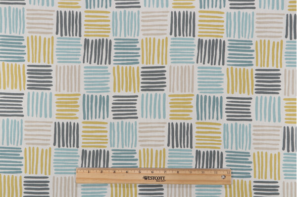 Click for 1 Yards Covington Ernie Printed Cotton Drapery Fabric in 592-Spa Covington Ernie Printed Cotton Drapery Fabric in 592-Spa