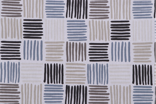 Covington Ernie Printed Cotton Drapery Fabric in 98-Wallstreet