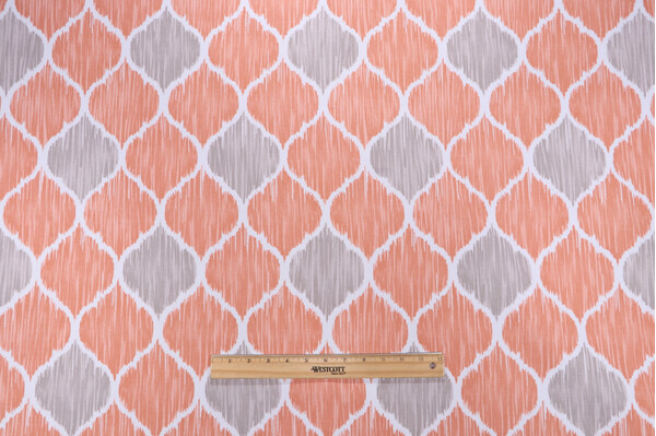 Linman Printed Cotton Drapery Fabric in Mango