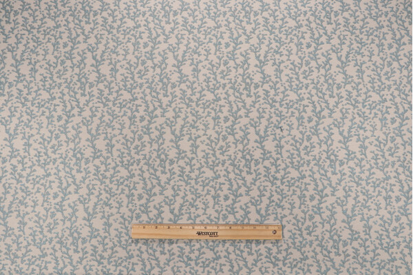 Coral Woven Outdoor Fabric in Aqua