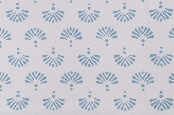 Belle Maison Nell Printed Cotton Drapery Fabric in Powder 