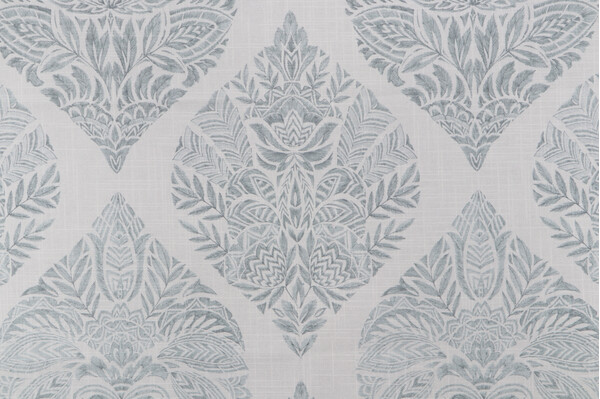 Belle Maison Suniva Printed Cotton Drapery Fabric in Spa 
