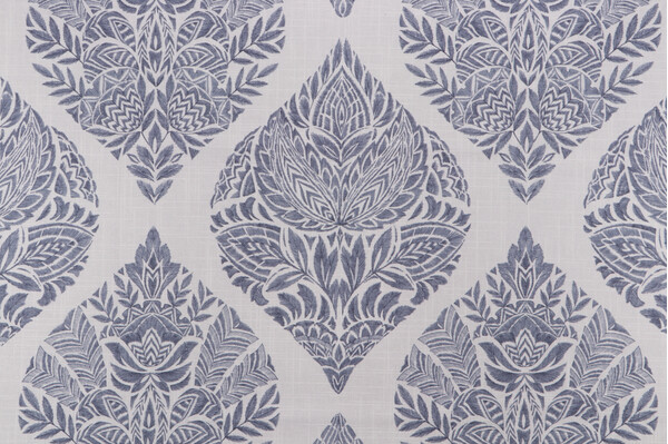 Belle Maison Suniva Printed Cotton Drapery Fabric in Delft 