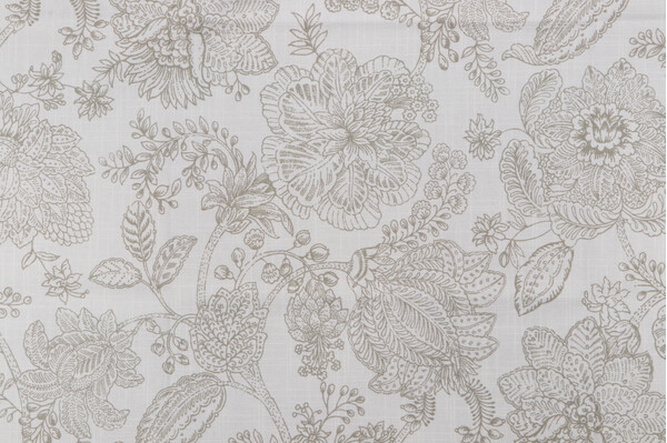 Belle Maison Glenda Printed Cotton Drapery Fabric in Sand 