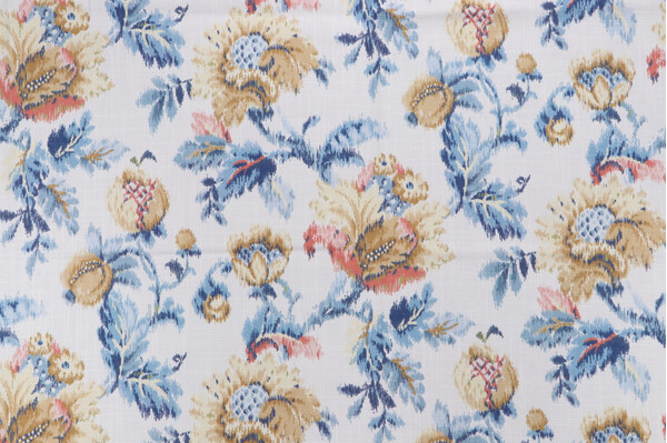 Belle Maison Celeste Printed Cotton Drapery Fabric in Provence 