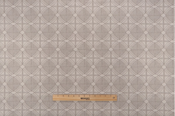 Sample of Belle Maison Octavius Printed Linen Blend Drapery Fabric in Linen 