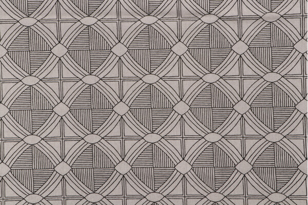 Belle Maison Octavius Printed Linen Blend Drapery Fabric in Ebony 