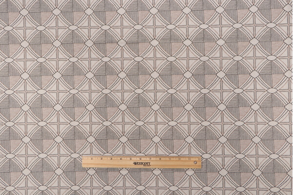 Belle Maison Octavius Printed Linen Blend Drapery Fabric in Walnut 