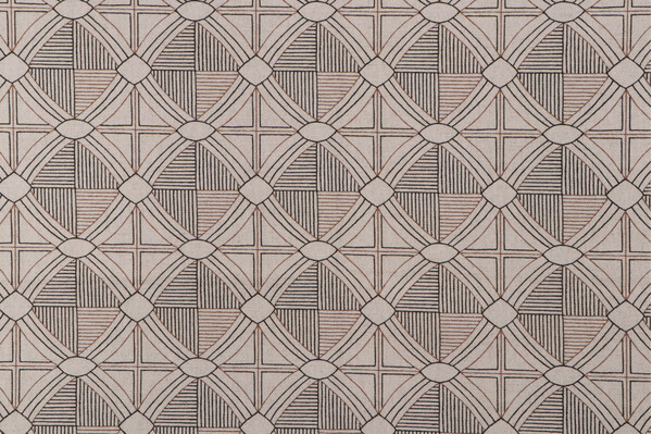 Belle Maison Octavius Printed Linen Blend Drapery Fabric in Walnut 