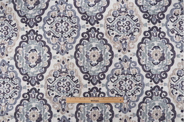 Belle Maison Tavi Printed Drapery Fabric in Ink 