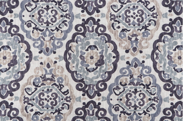 Belle Maison Tavi Printed Drapery Fabric in Ink 