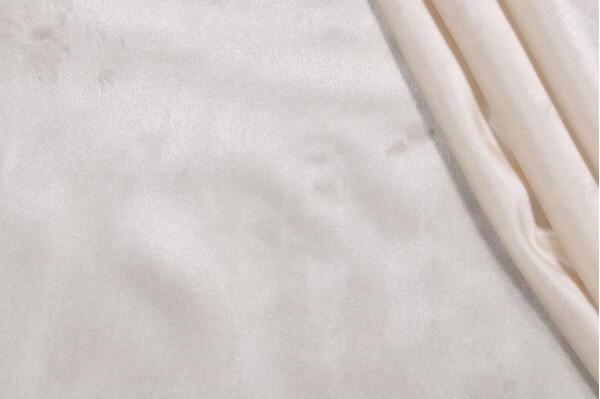 Newton Velvet Upholstery Fabric in Ivory