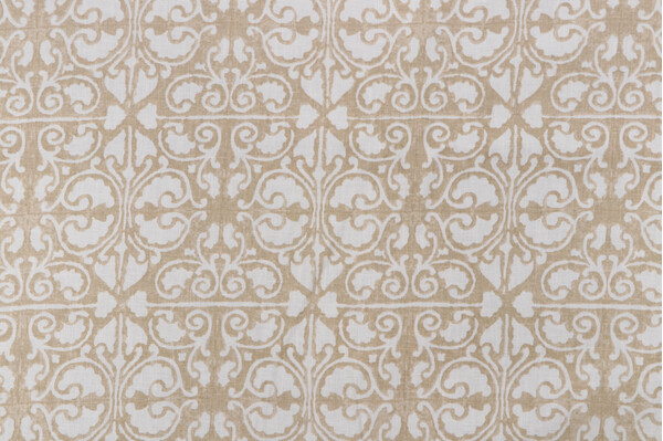 P Kaufmann Printed Backed Linen Drapery Fabric in Natural