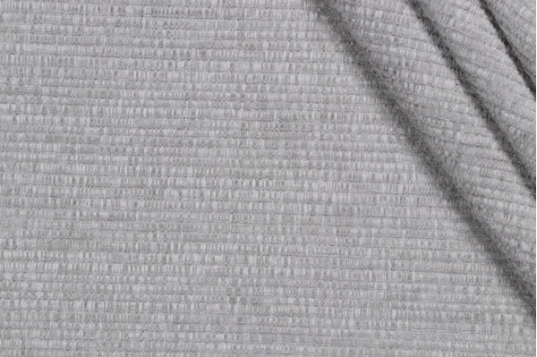 Stripe Woven Chenille Upholstery Fabric in Nickel