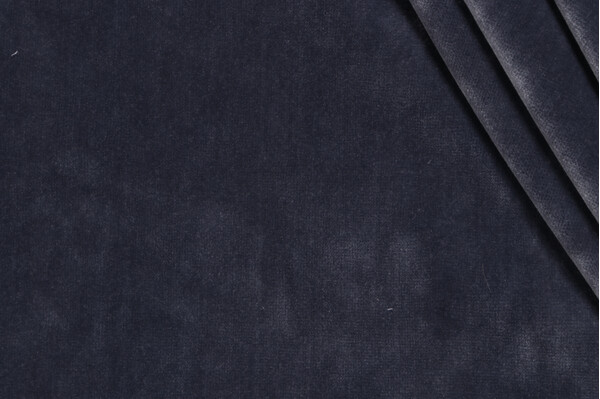 Camille Velvet Upholstery Fabric in Slate Blue