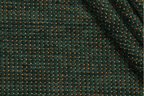 Scalamandre Cubic Woven Chenille Upholstery Fabric in Forest/Black