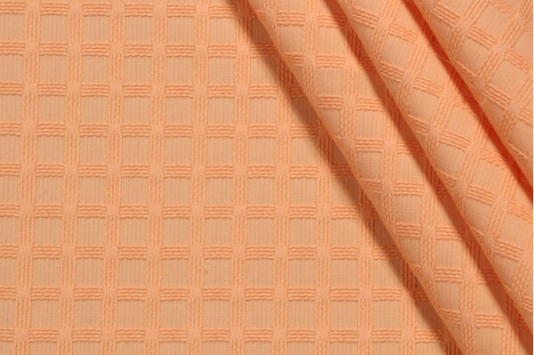 Grey Watkins Domino Woven Upholstery Fabric in Peach