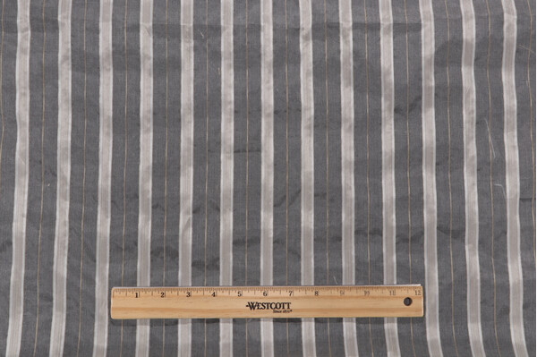 Fonthill Crawford Stripe Sheer Drapery Fabric in Natural