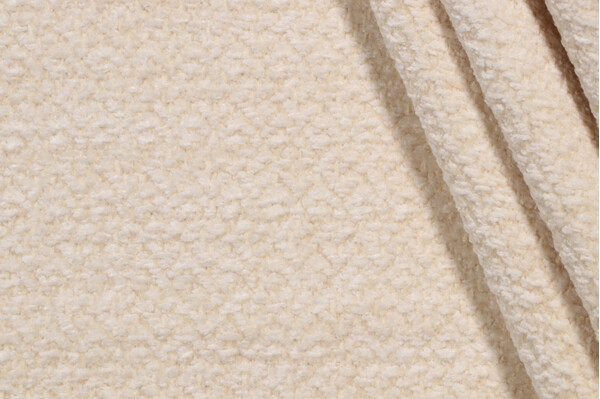 Scalamandre Skyline Chenille Upholstery Fabric in Froth