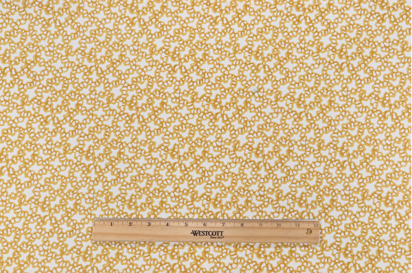 Fonthill Aix Printed Cotton Drapery Fabric in Honey Gold