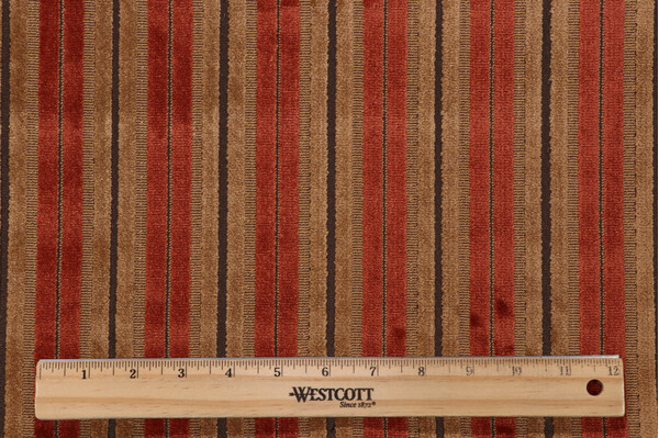Click for .75 Yards Scalamandre Verrier Stripe Grospoint Velvet Upholstery Fabric in Harvest Scalamandre Verrier Stripe Grospoint Velvet Upholstery Fabric in Harvest