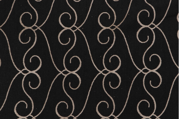 Scalamandre Ayesha Woven Chenille Upholstery Fabric in Onyx