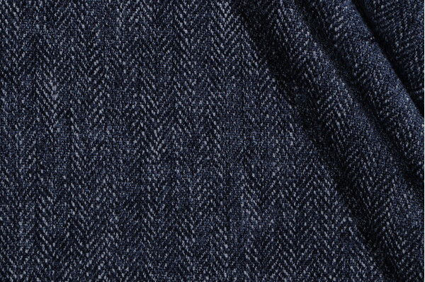 New View Woven Chenille Upholstery Fabric in Navy
