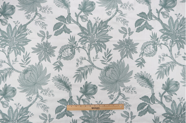 Valiant Fabrics Brookhaven Embroidered Drapery Fabric in Resort 