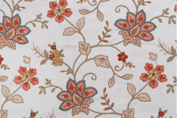 Valiant Fabrics Fairbrook Embroidered Drapery Fabric in Imperial 