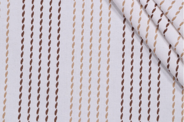Click for 10.13 Yards Scalamandre Matira Beach Embroidered Decorator Fabric in Coconut Scalamandre Matira Beach Embroidered Decorator Fabric in Coconut