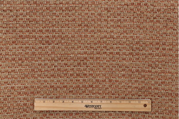 Grey Watkins Jameson Woven Chenille Upholstery Fabric in Burnt Sienna