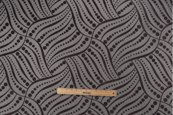 Scalamandre Moderne Woven Chenille Upholstery Fabric in Coal
