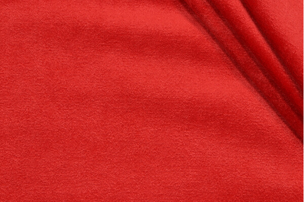 Scalamandre Brahms Velvet Upholstery Fabric in Coquelicot