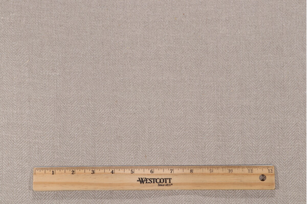 Herringbone Woven Upholstery Fabric in Pebble