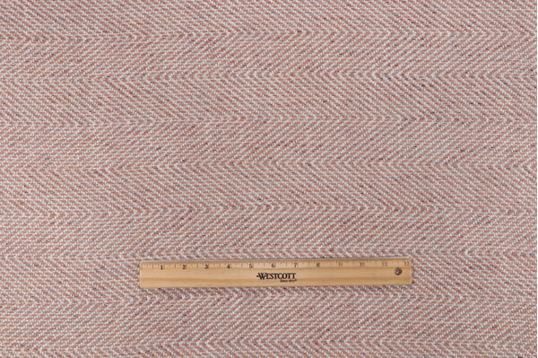 Herringbone Woven Chenille Upholstery Fabric in Petal Pink