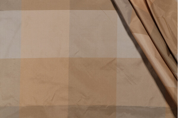 Grey Watkins Mumbai Check Silk Decorator Fabric in Sage