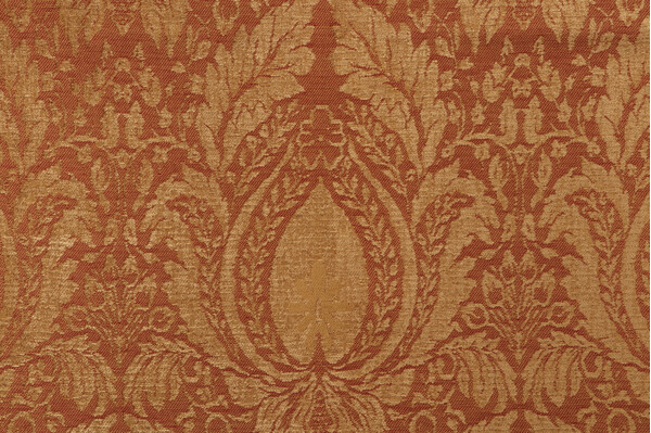 Scalamandre Sultana Chenille Damask Upholstery Fabric in Gold