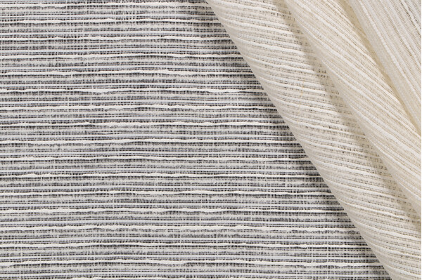 Grey Watkins Sheer Madness Drapery Fabric in Creme
