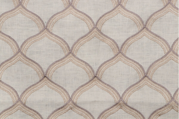 Grey Watkins Pichola Embroidered Drapery Fabric in Grey