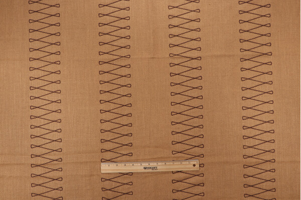 Scalamandre Cuba Libre Embroidered Decorator Fabric in Poupon