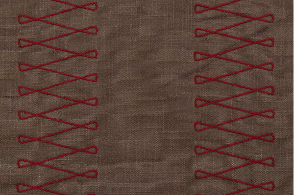 Scalamandre Cuba Libre Embroidered Decorator Fabric in Spanish Moss