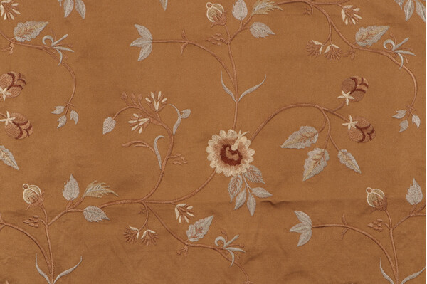 Scalamandre Benares Embroidered Drapery Fabric in Desert Mist