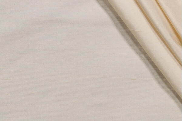 Titan Silk Decorator Fabric in Ivory
