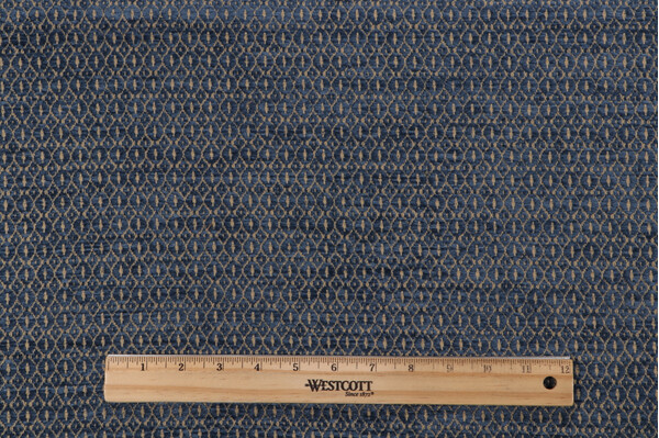 Grey Watkins Jackson Hole Woven Chenille Upholstery Fabric in Sapphire