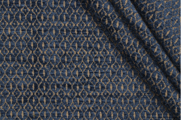 Grey Watkins Jackson Hole Woven Chenille Upholstery Fabric in Sapphire